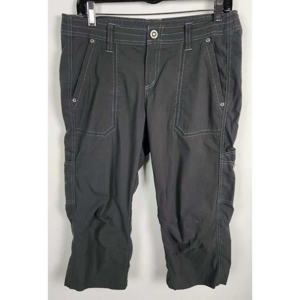 Kuhl Women's Sz. 8 Capri Utility Hiking Pants In Grey - Picture 1 of 6